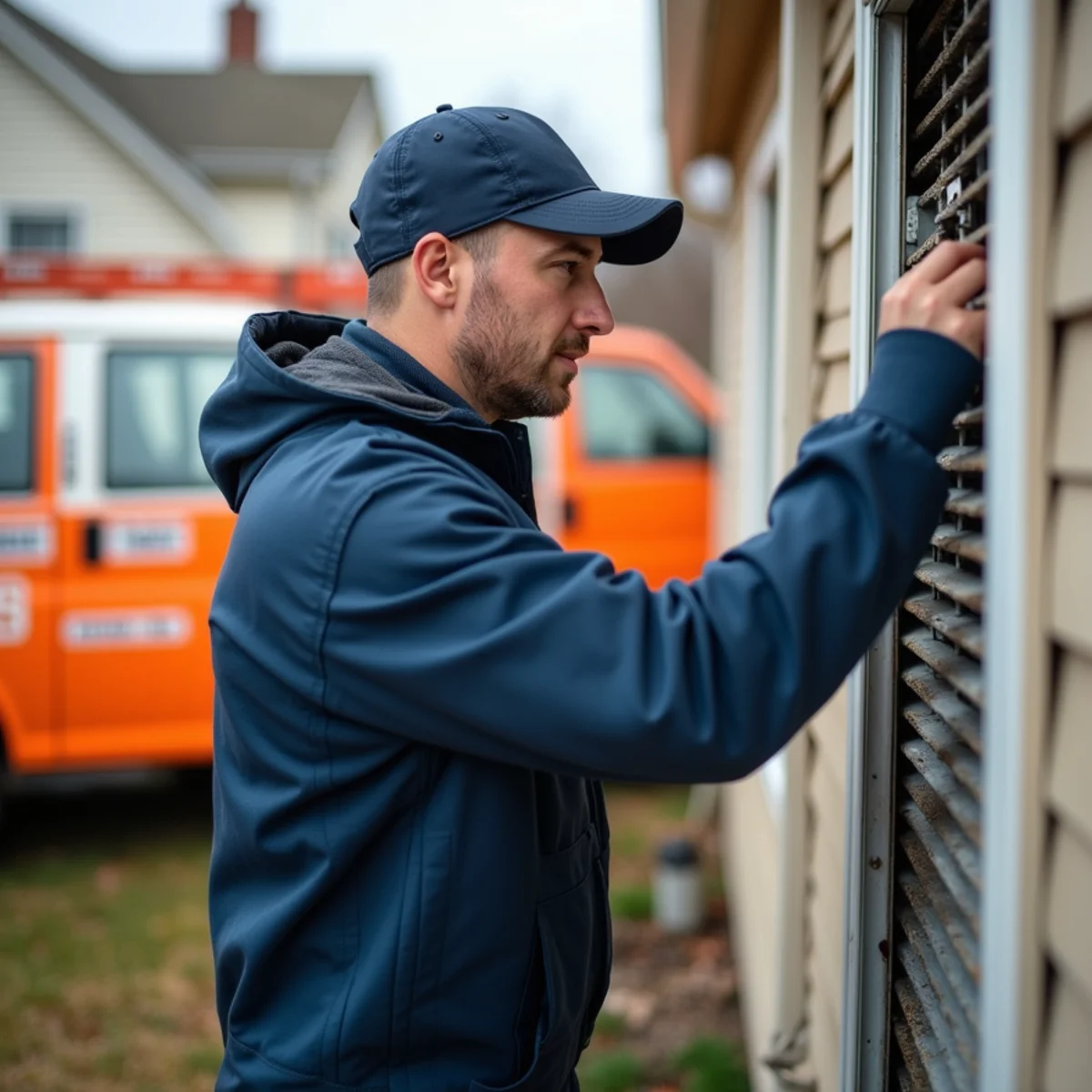 HVAC technician providing service in Hampstead, MD