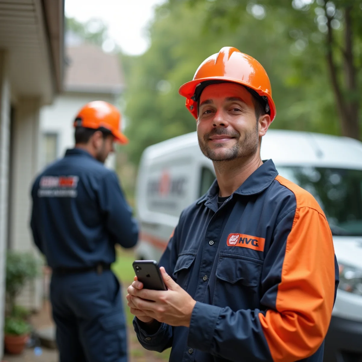 HVAC technician providing service in Hillandale, MD