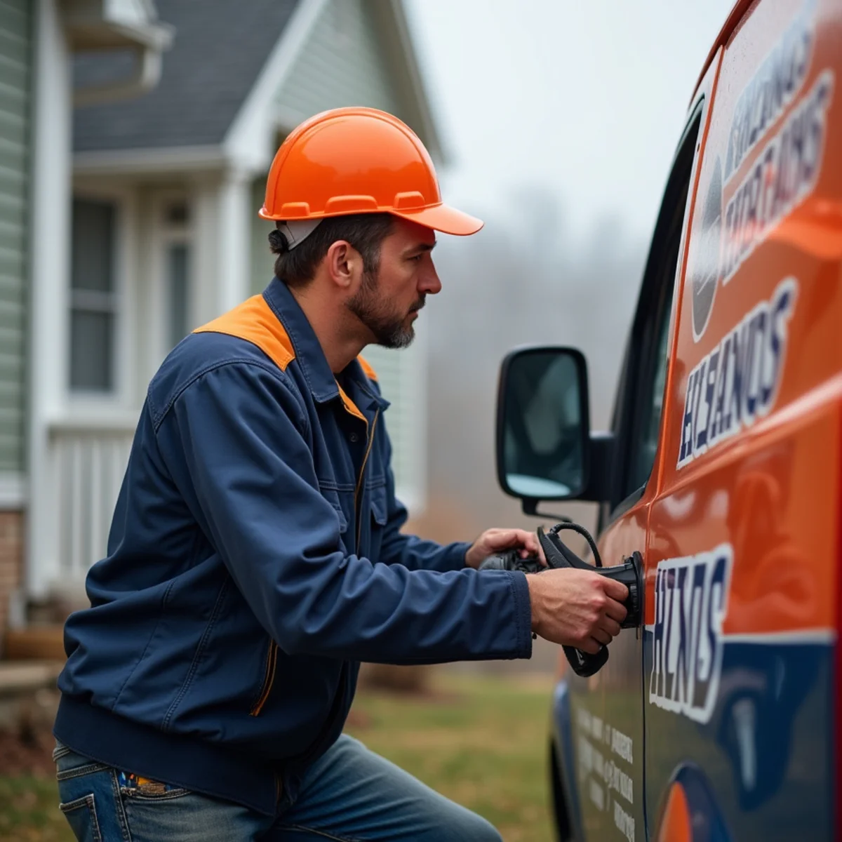 HVAC technician providing service in Mount Airy, MD